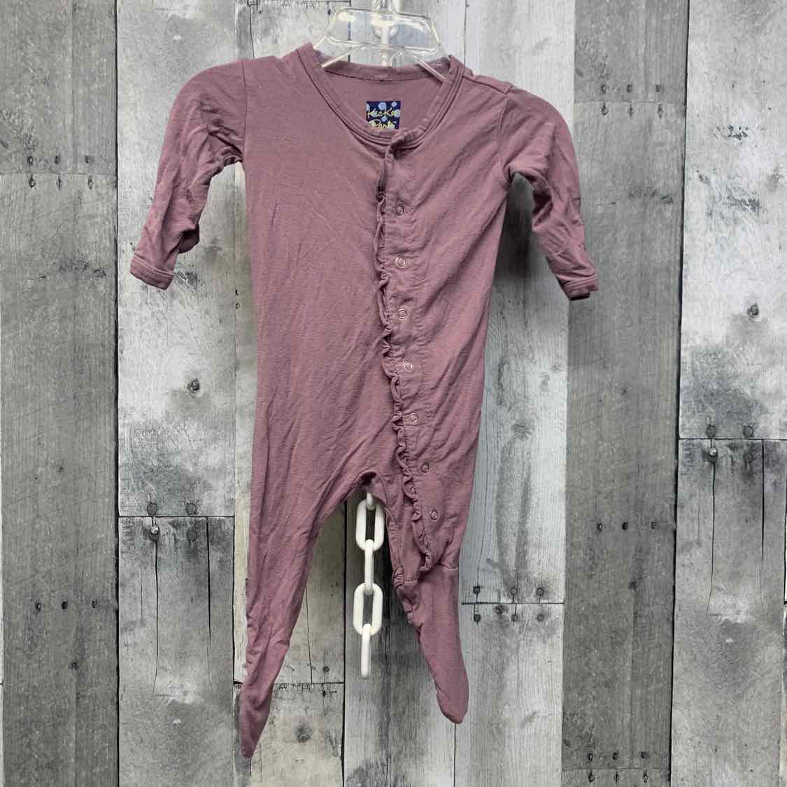 Size 0-3 Months Purple Name Brand Footy PJs