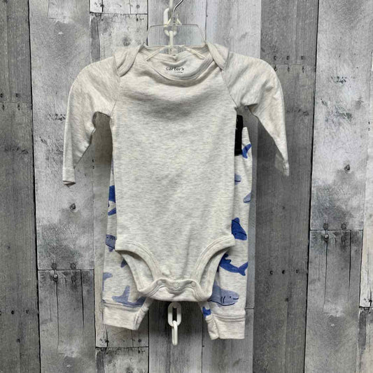 Size 6 Months Gray Carter's Shirt/Pants