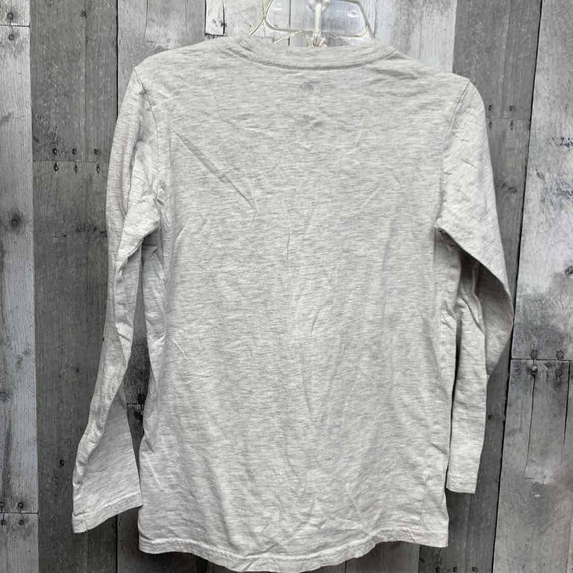 Size 12 Gray Graphic Holiday Brands Long Sleeve Shirt