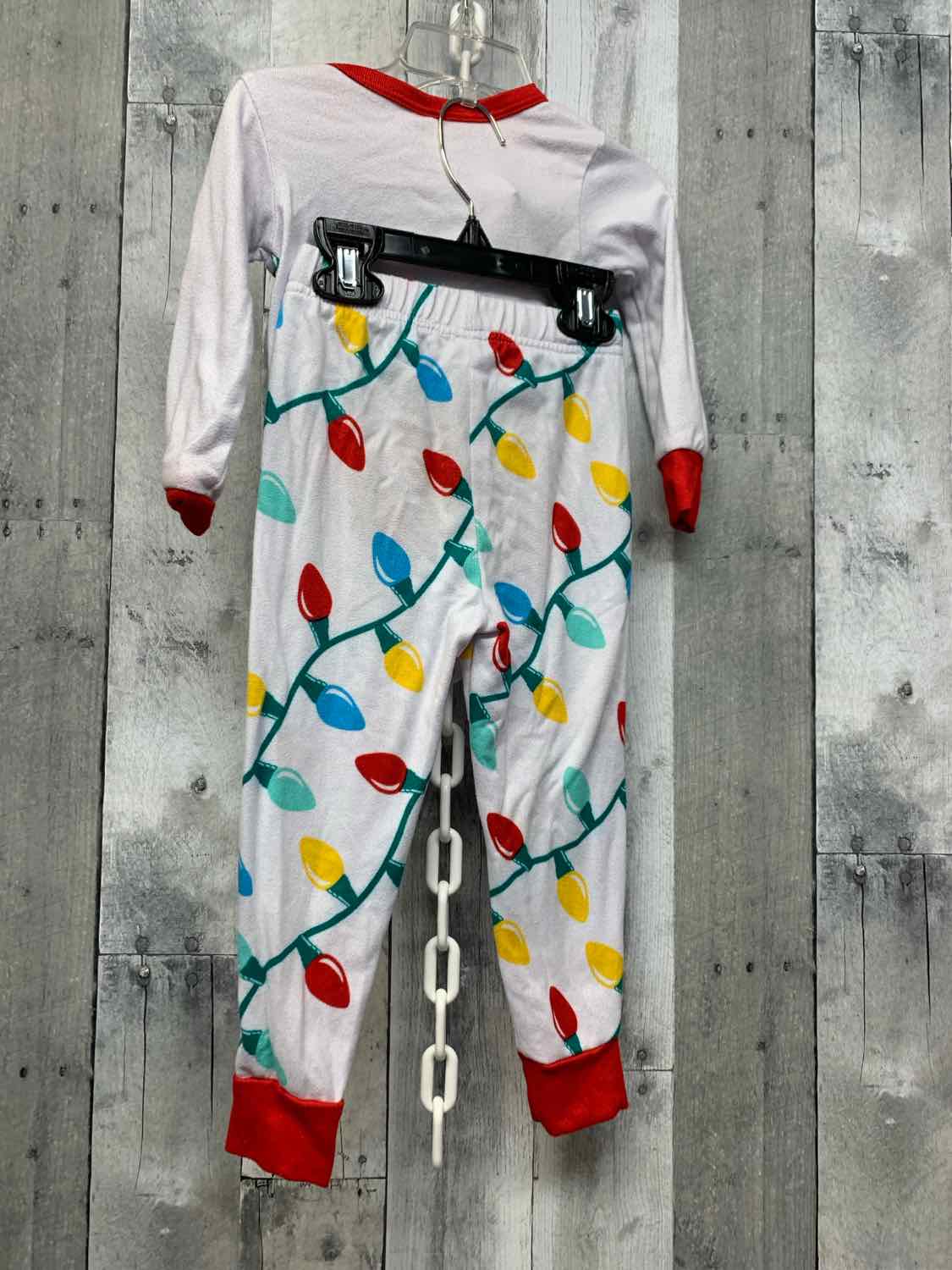 Size 3T White/Red B Brand 2pc PJs