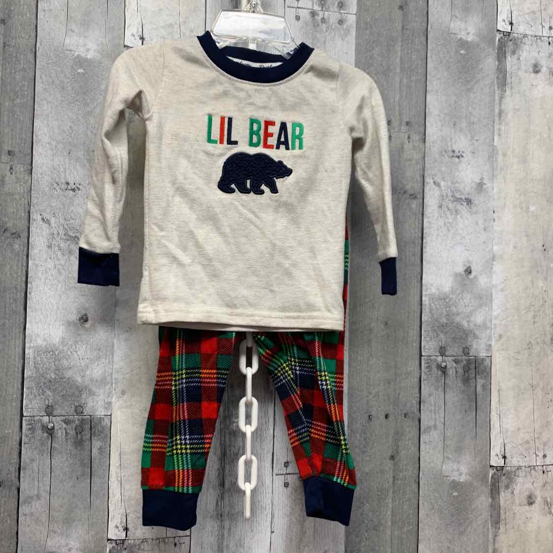 Size 2T Tan/Red B Brand 2pc PJs