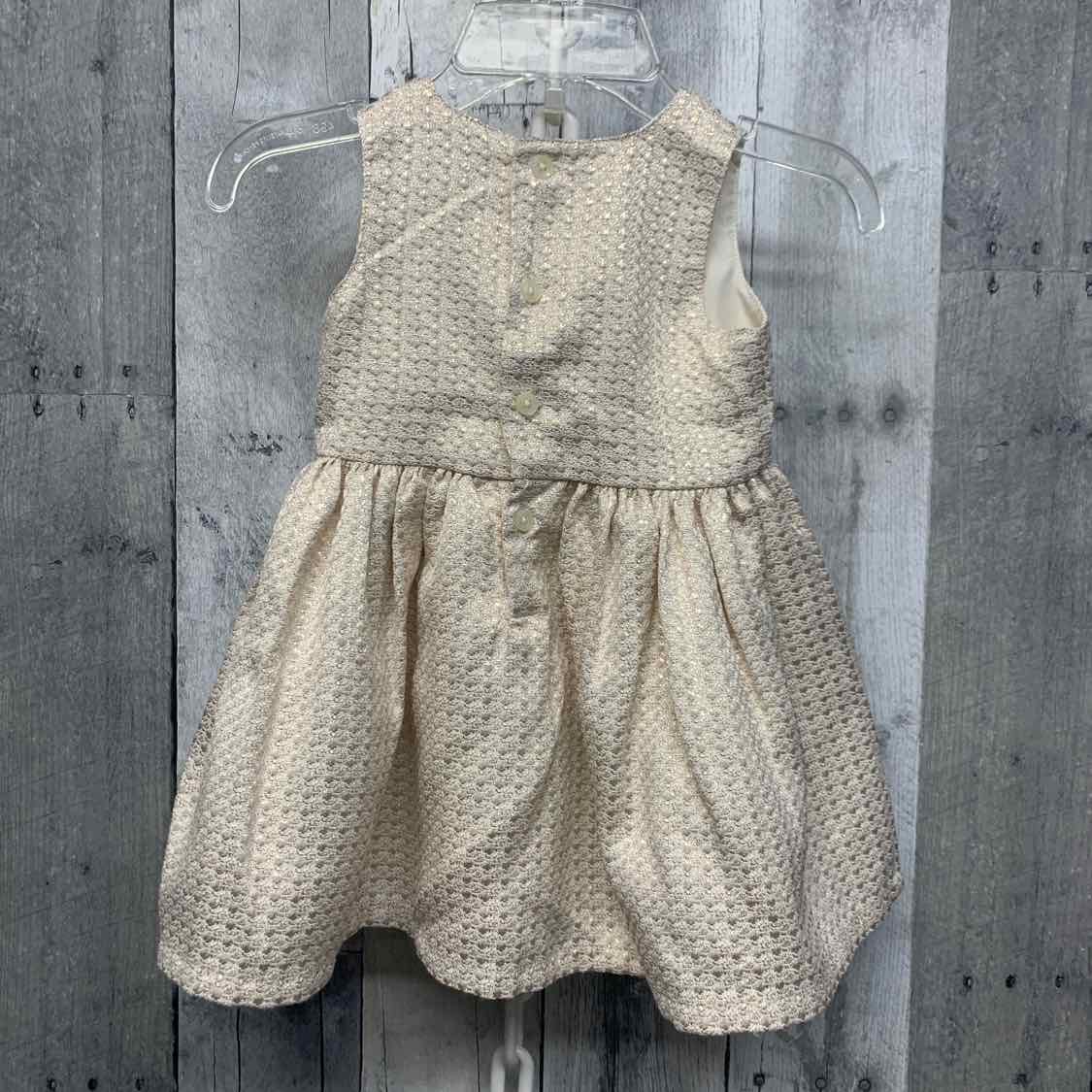 Size 6 Months Ivory/Gold Carter's Dress - Party