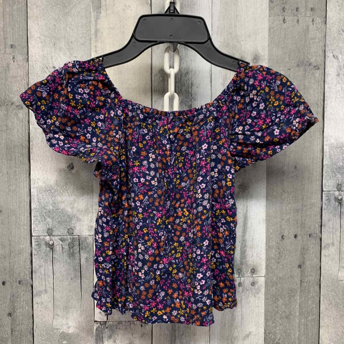 Size 5T Navy/Purple Jumping Beans Short Sleeve Shirt