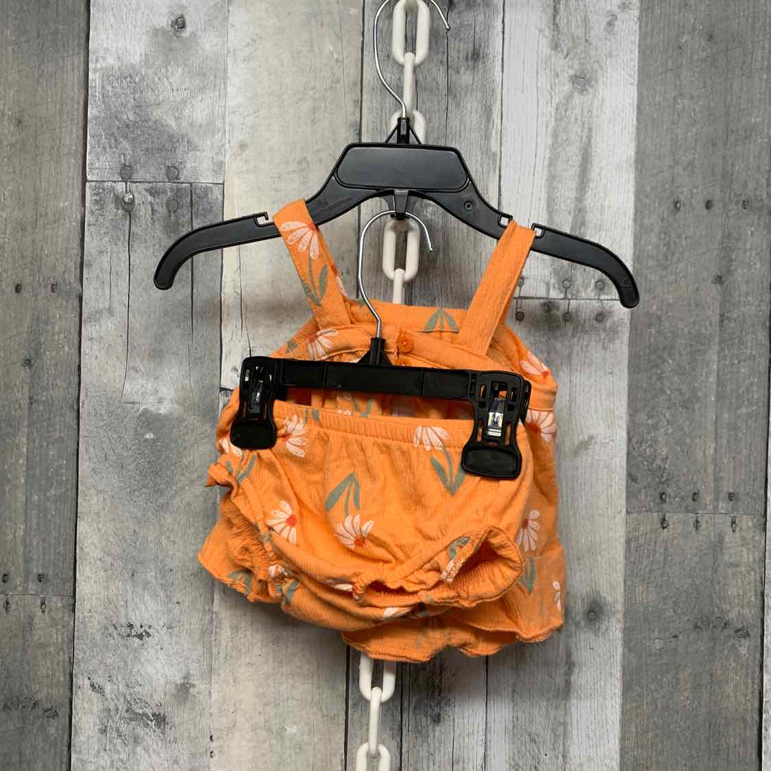 Size 3 Months Orange/White Carter's Shirt/Shorts