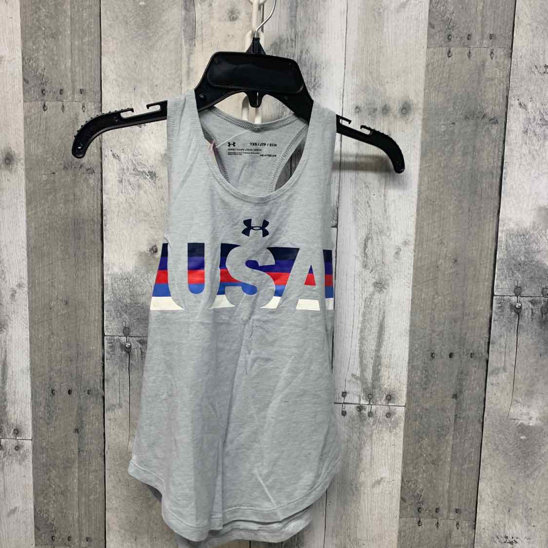 Size XSmall Gray Graphic Sport Brand Tank Top
