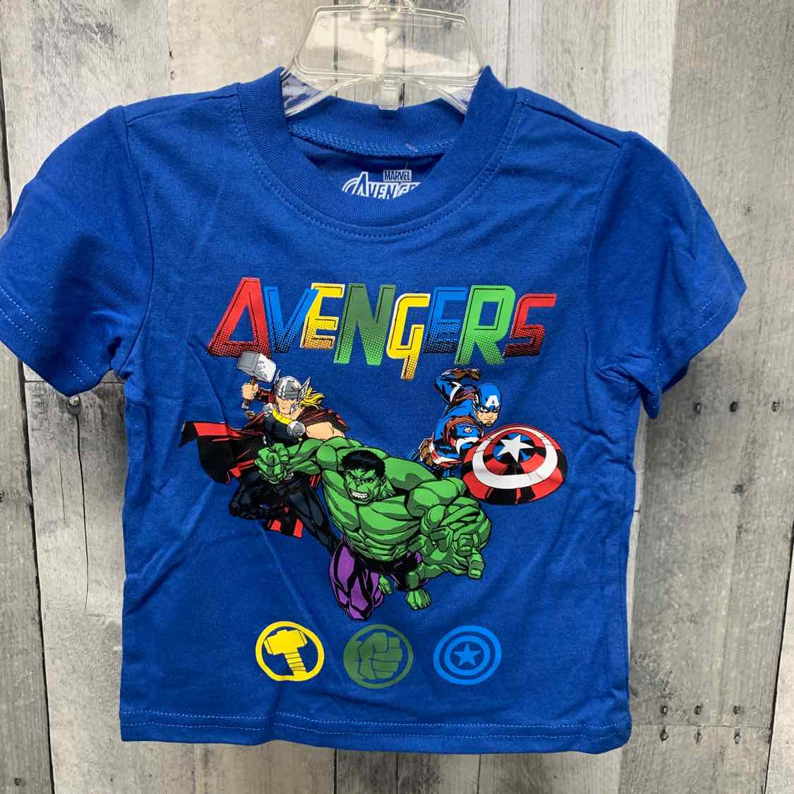 Size 2T Blue Graphic Marvel T Shirt