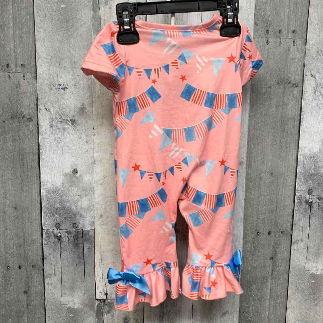 Size 3 Months Pink/Blue Boutique Brand Romper