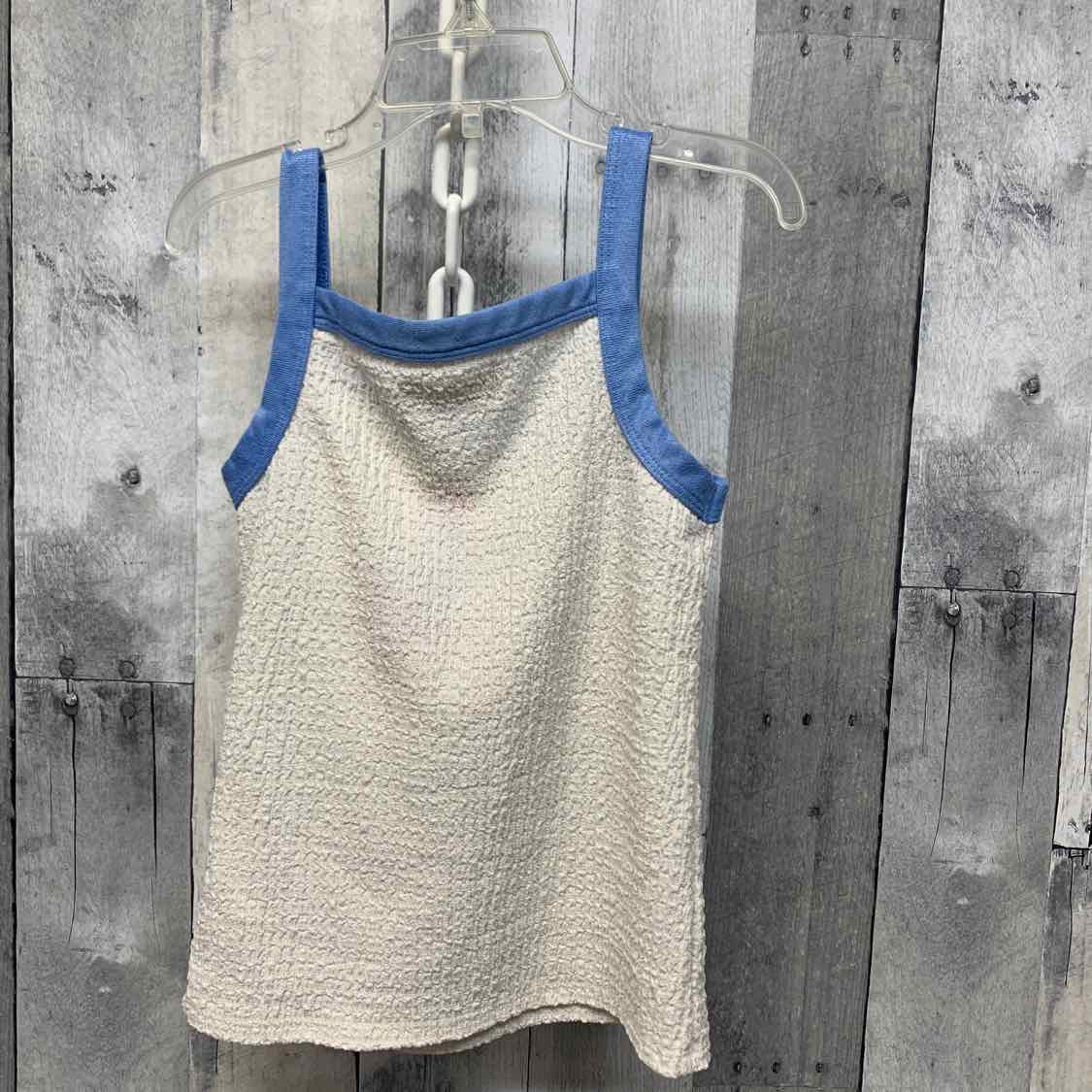 Size 8 Ivory/Blue SO Tank Top