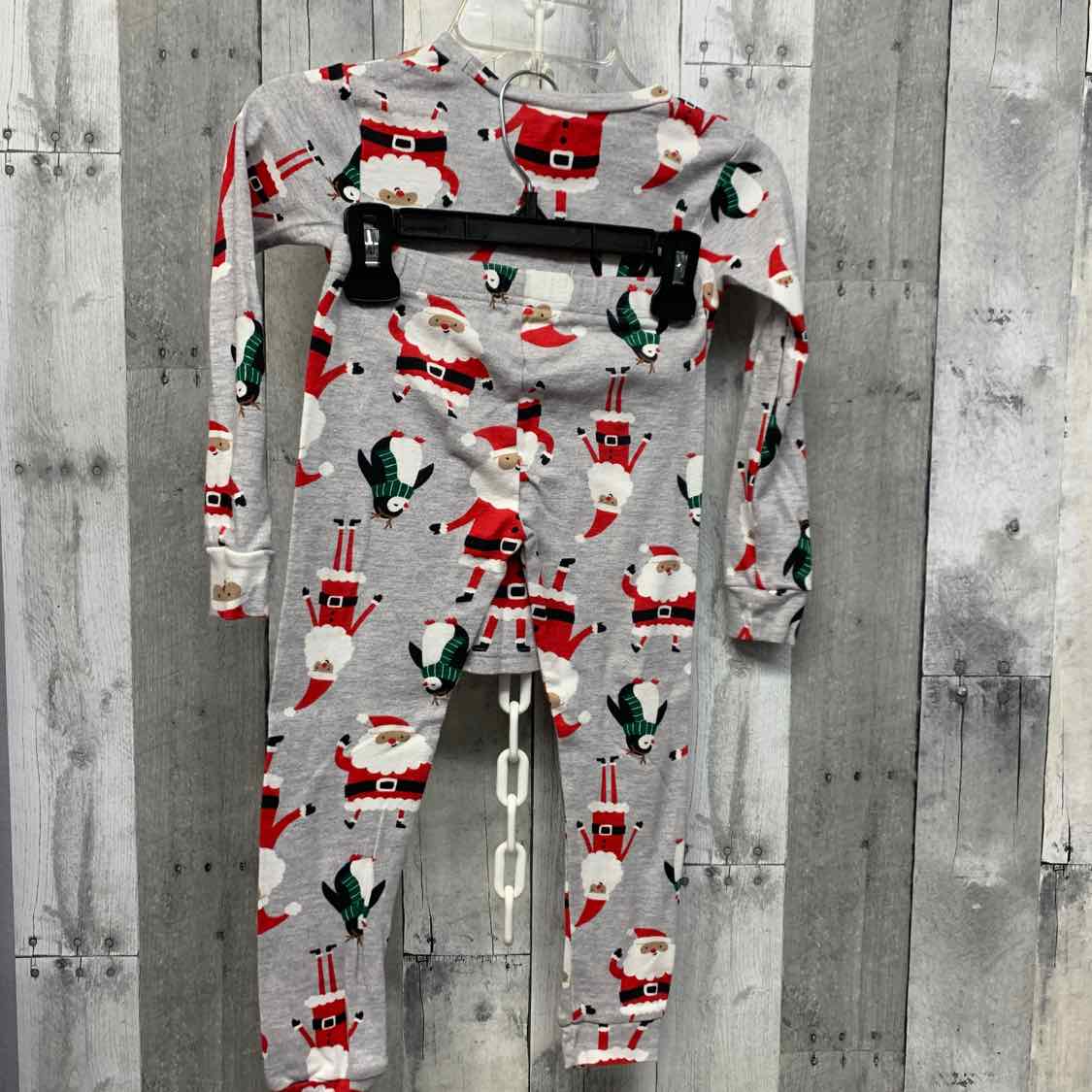 Size 5T Gray Print Just One You 2pc PJs