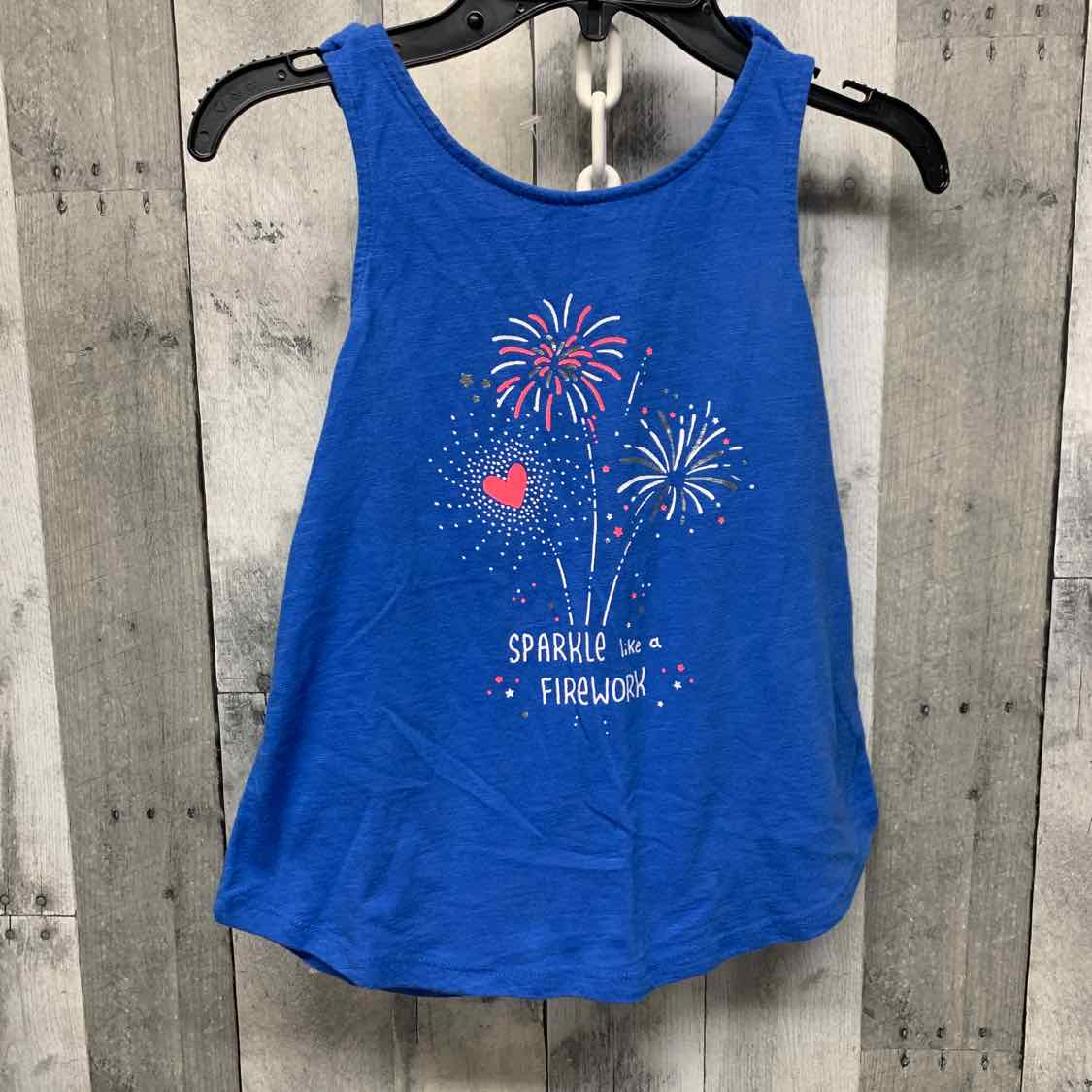 Size 8 Blue Graphic SO Tank Top