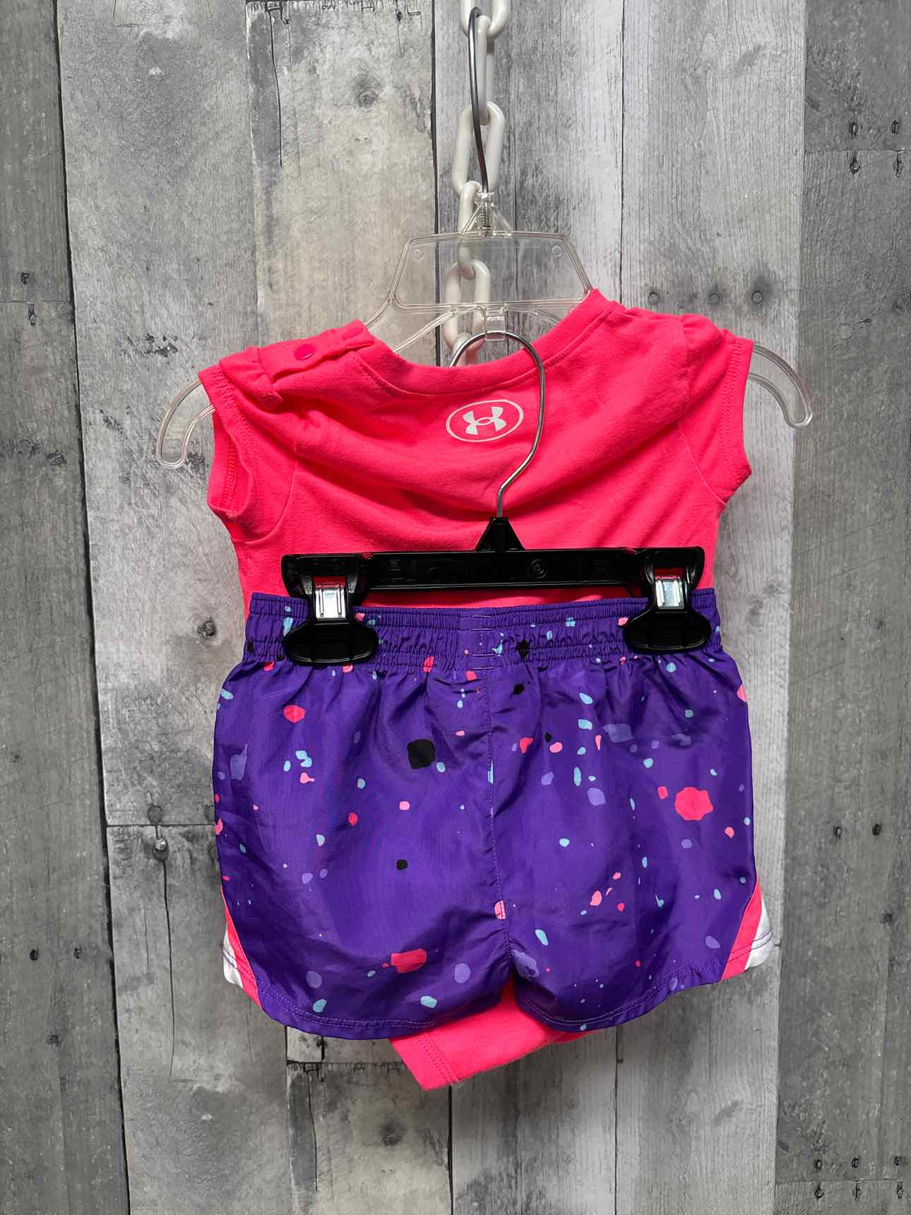 Size 6-9 Months Pink/Purple Sport Brand Shirt/Shorts