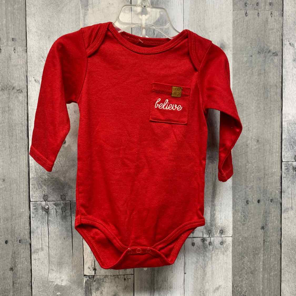 Size 12-18 Months Red/White B Brand Bodysuit