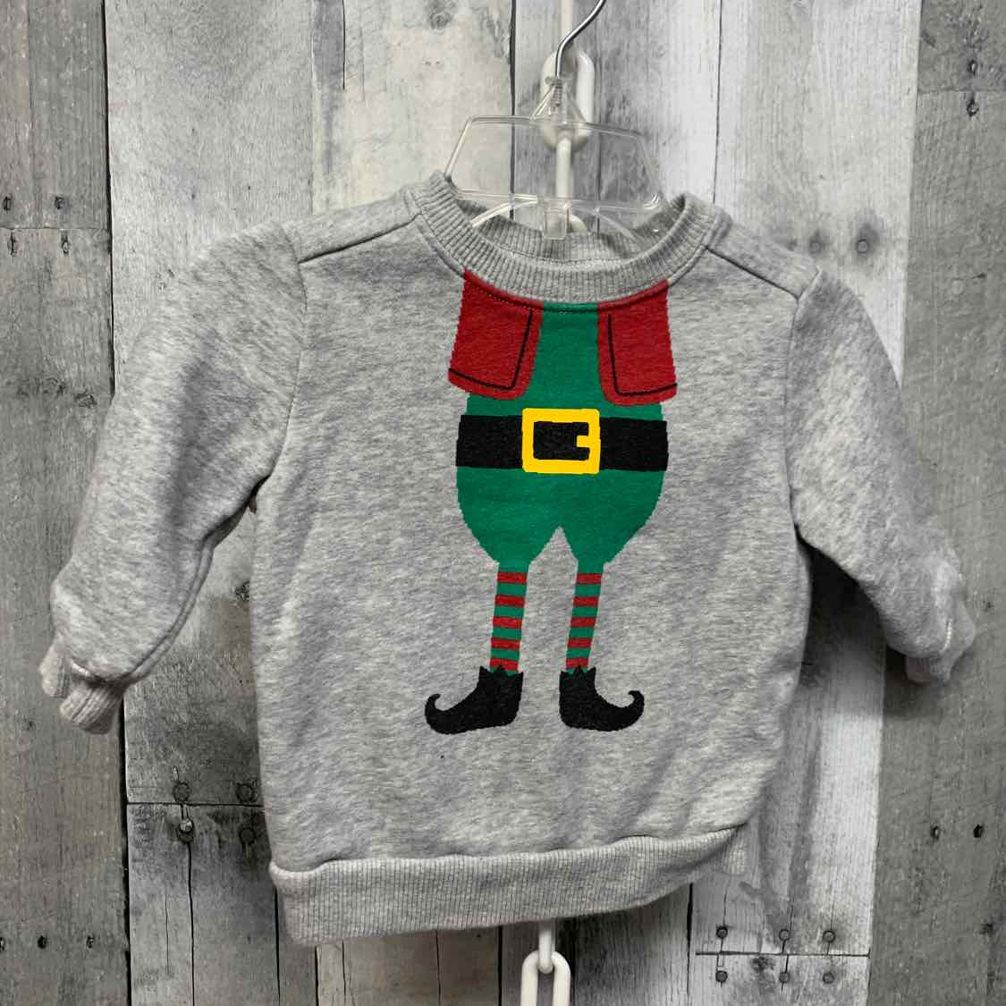 Size 6 Months Gray Graphic Carter's Sweater - Outer