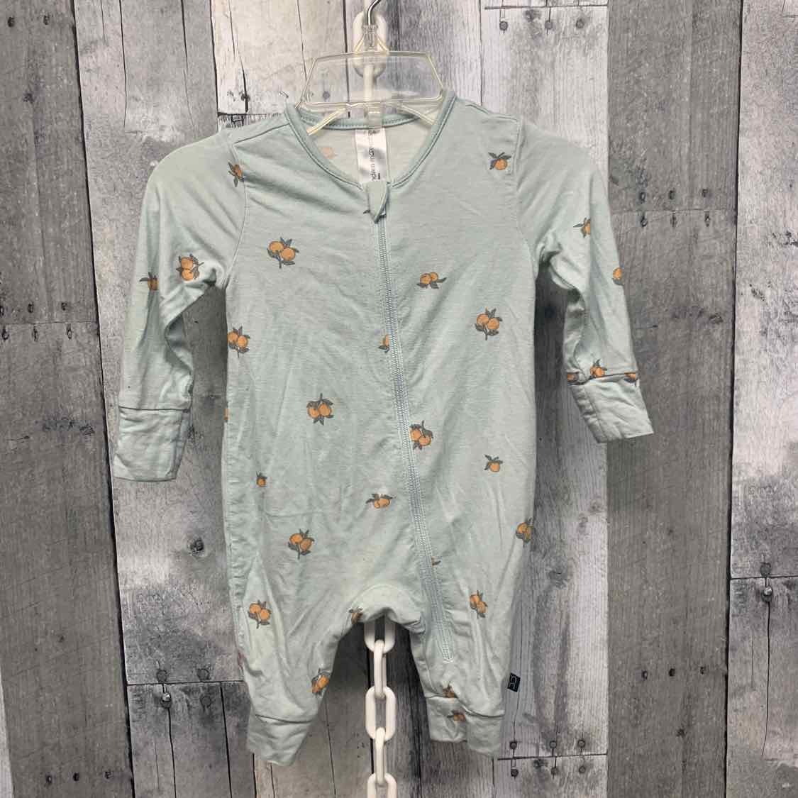 Size 0-3 Months Green Print Modern Moments by Gerber Footy PJs