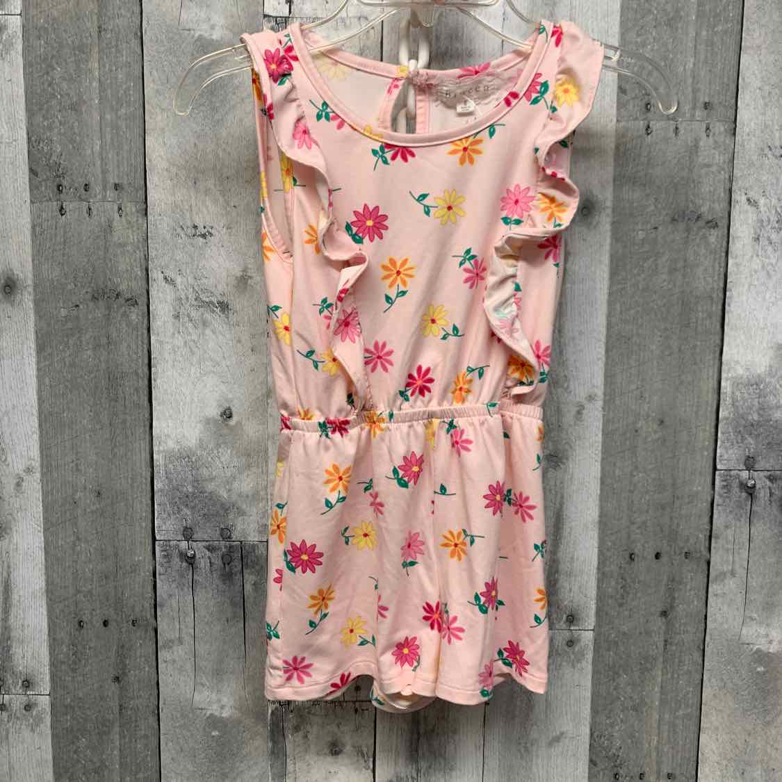 Size 6 Pink Floral Print Btween Romper