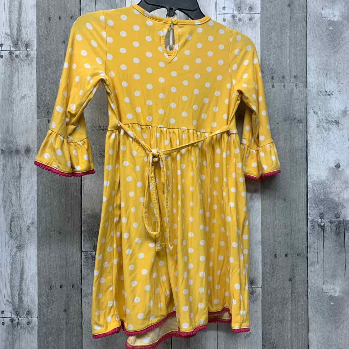Size 6 Yellow Print Rare Editions LS Dress