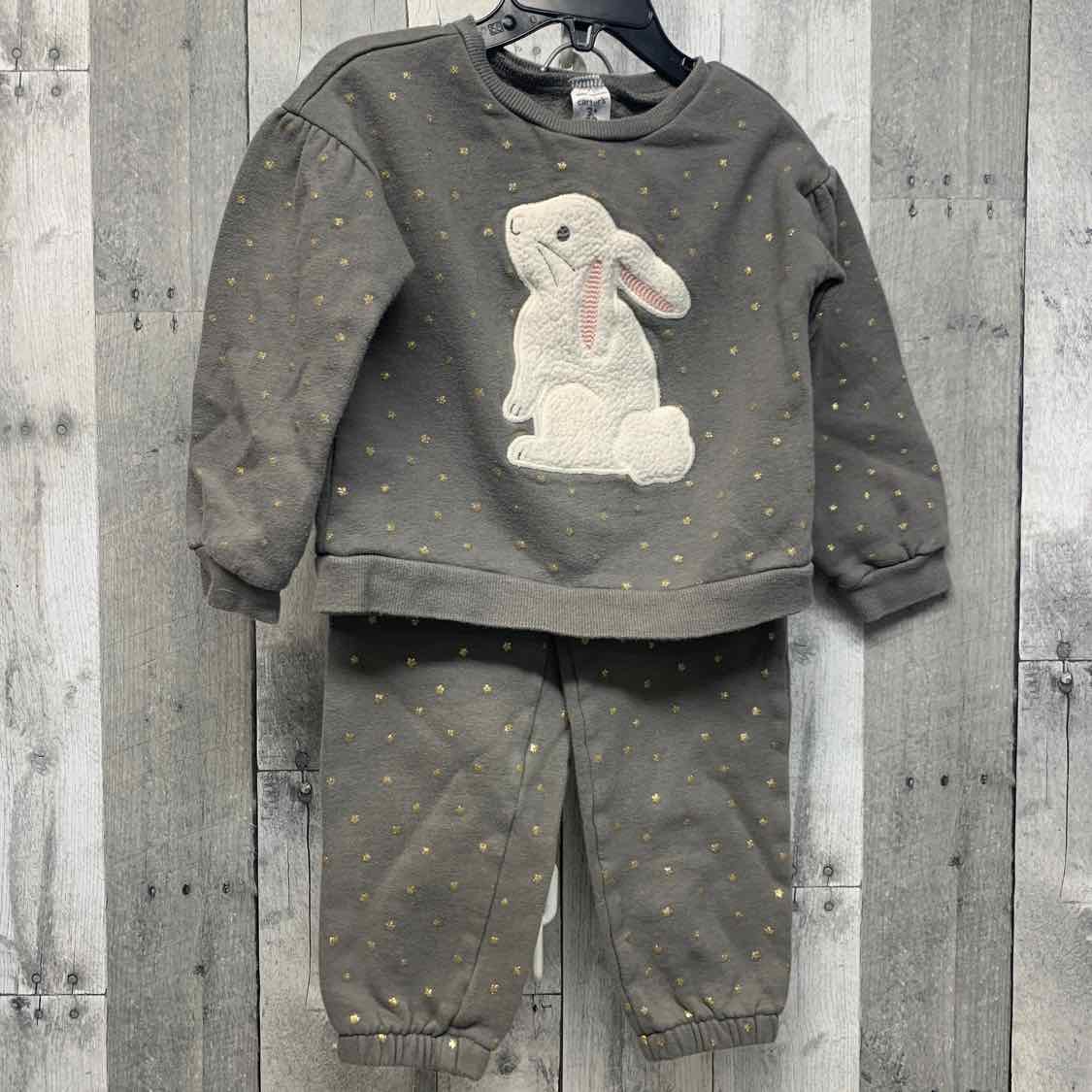 Size 3T Gray/White Carter's Sweats - 2pc