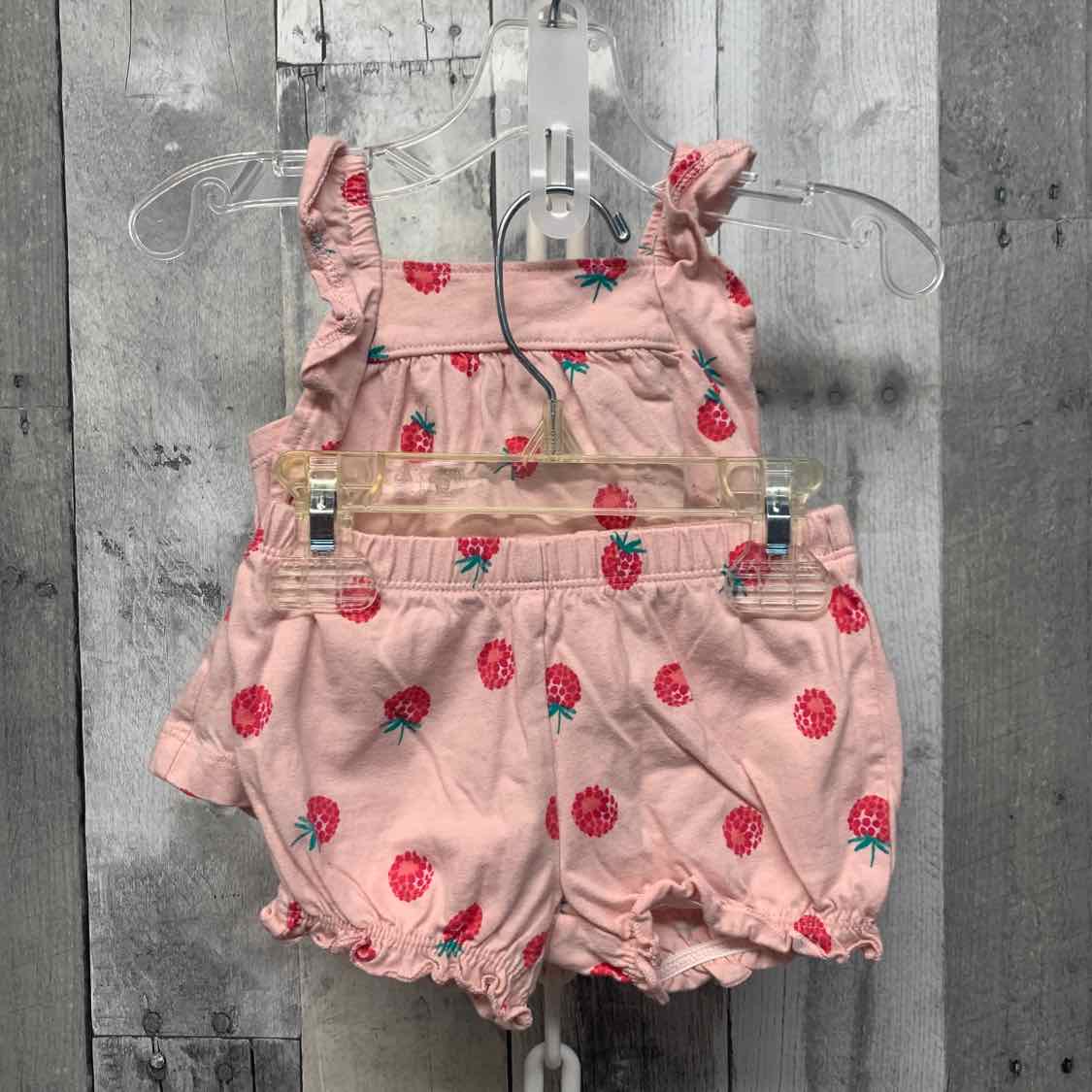 Size 3 Months Pink Graphic Just One You Shirt/Shorts