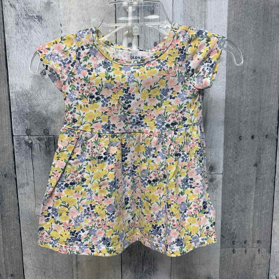 Size 3-6 Months Pink Floral Print Old Navy Dress - OodlesCB