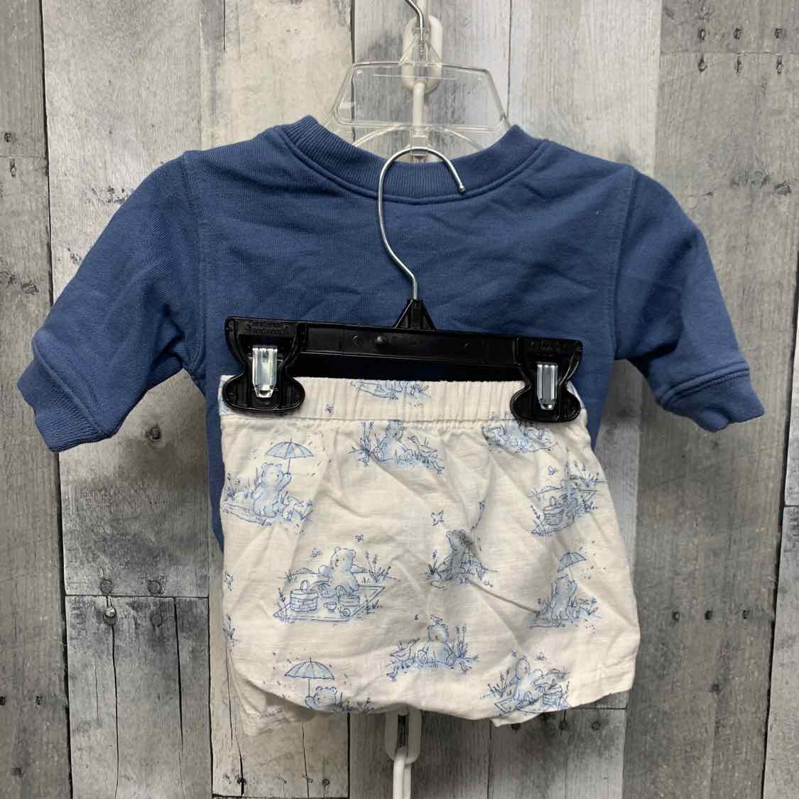 Size 0-3 Months Blue/White Gap Shirt/Shorts