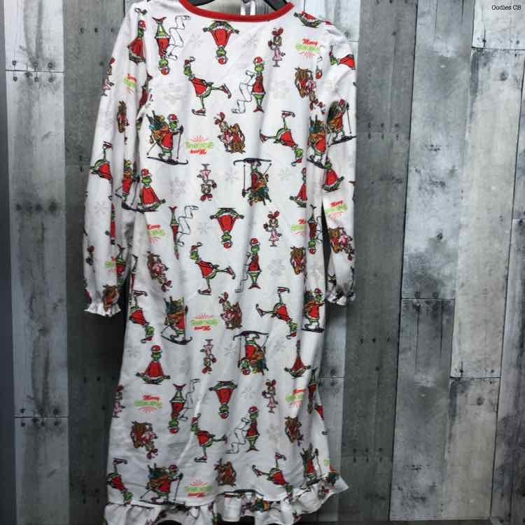 Size 8 White/Red Dr Seuss Nightgown
