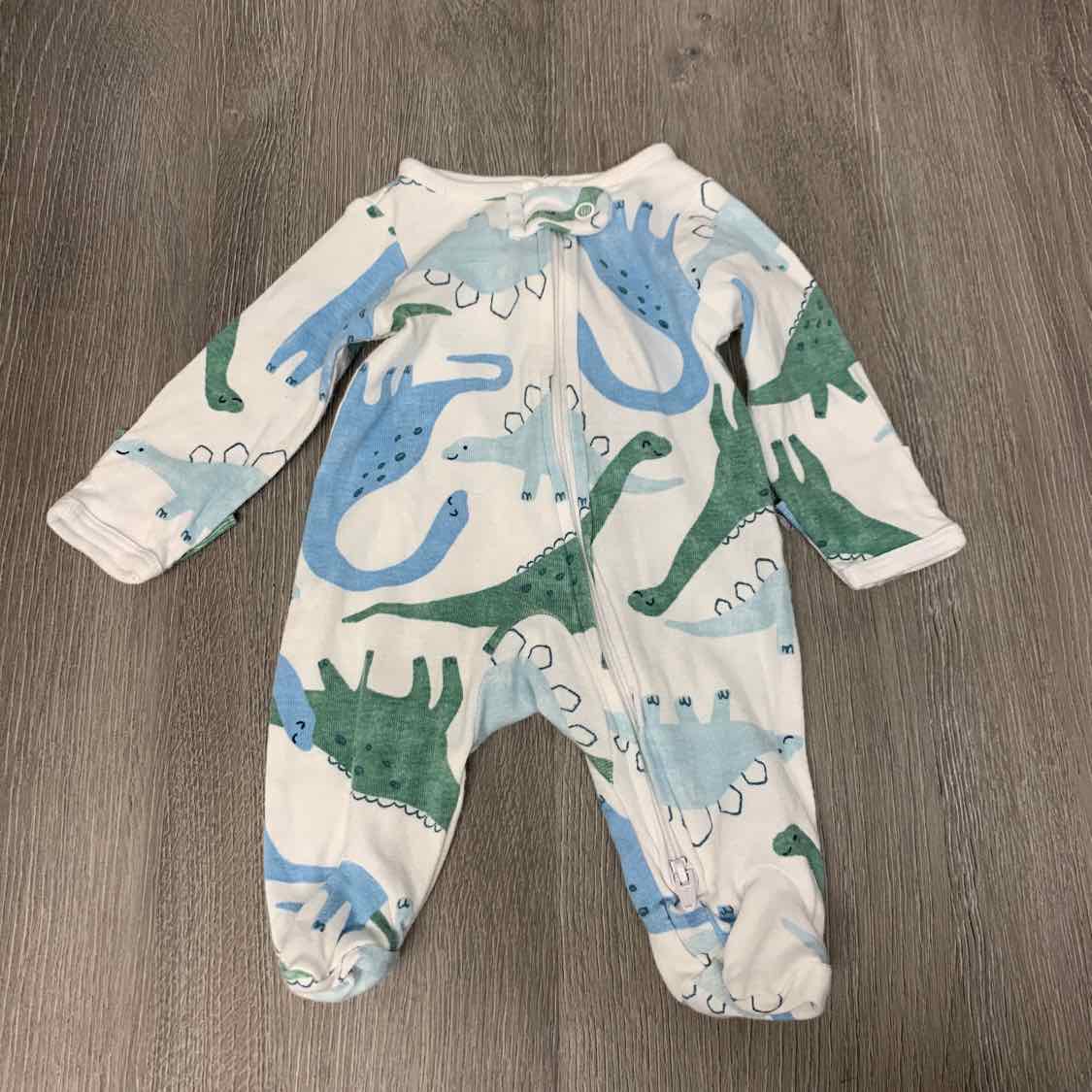 Size Preemie White Print Child of Mine Footy PJs