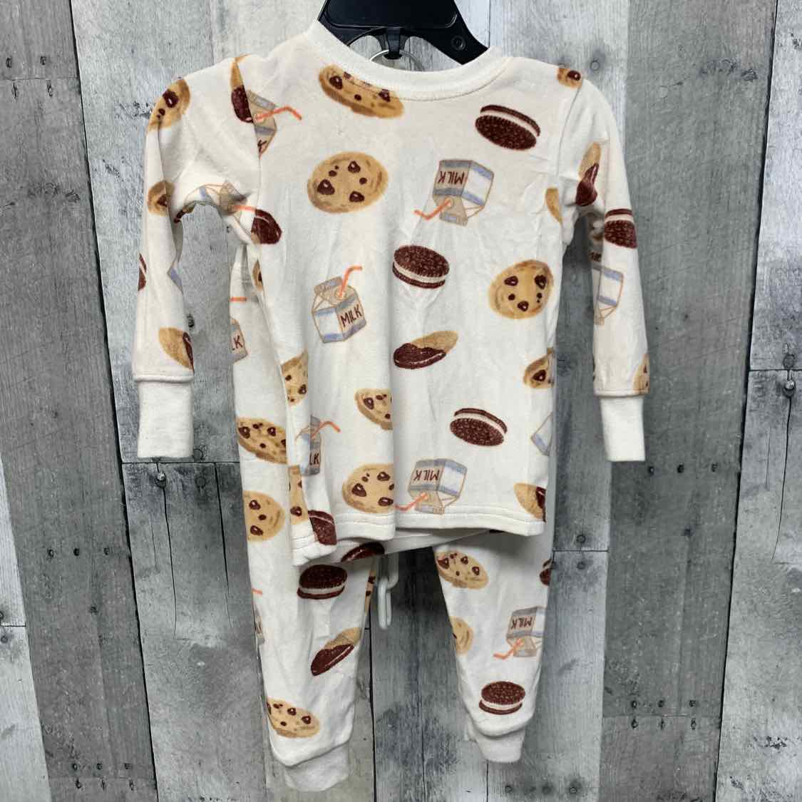 Size 12 Months Ivory Print Child of Mine 2pc PJs