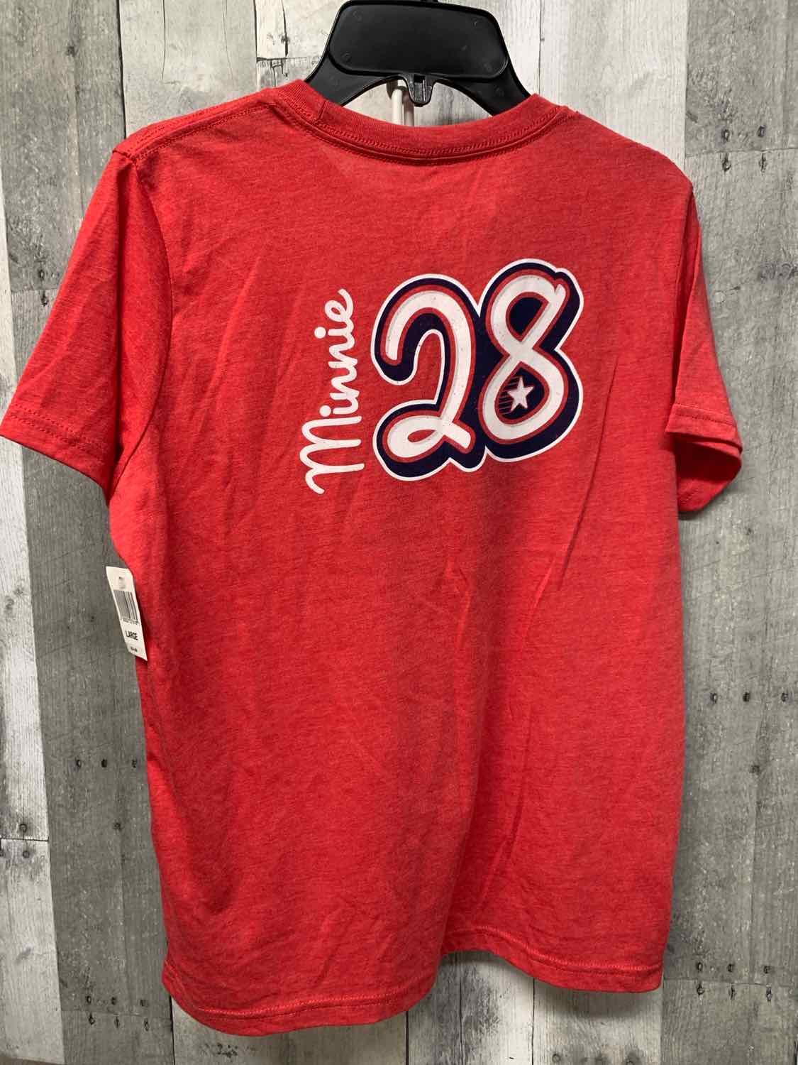 Size Large Red Print Disney Parks T Shirt