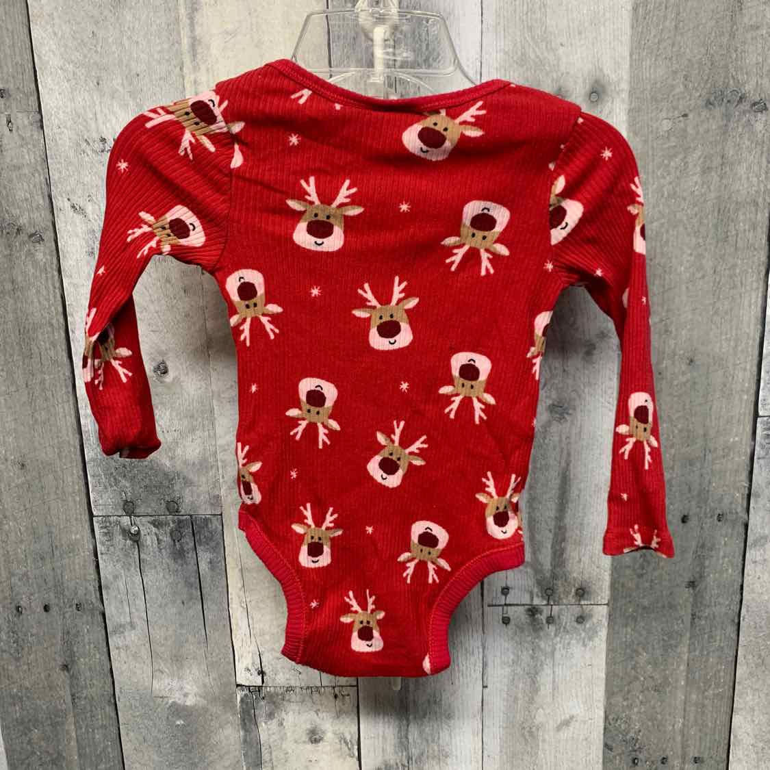 Size 12-18 Months Red Print Old Navy Bodysuit