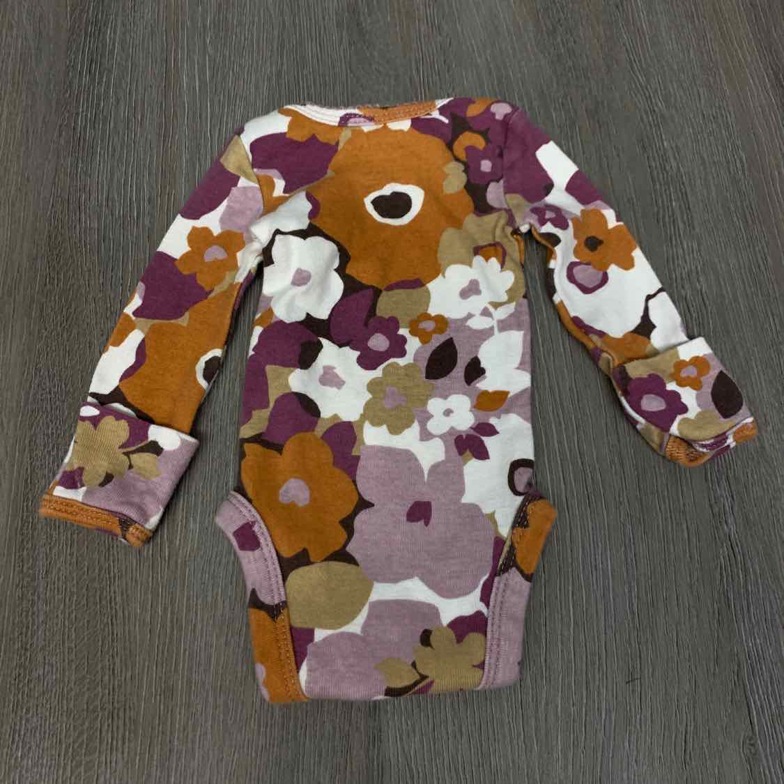 Size Preemie Purple Print Carter's Bodysuit