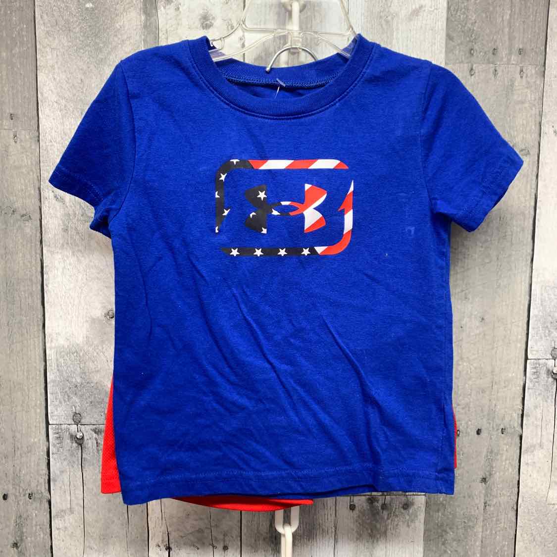 Size 3T Blue/Red Sport Brand Shirt/Shorts