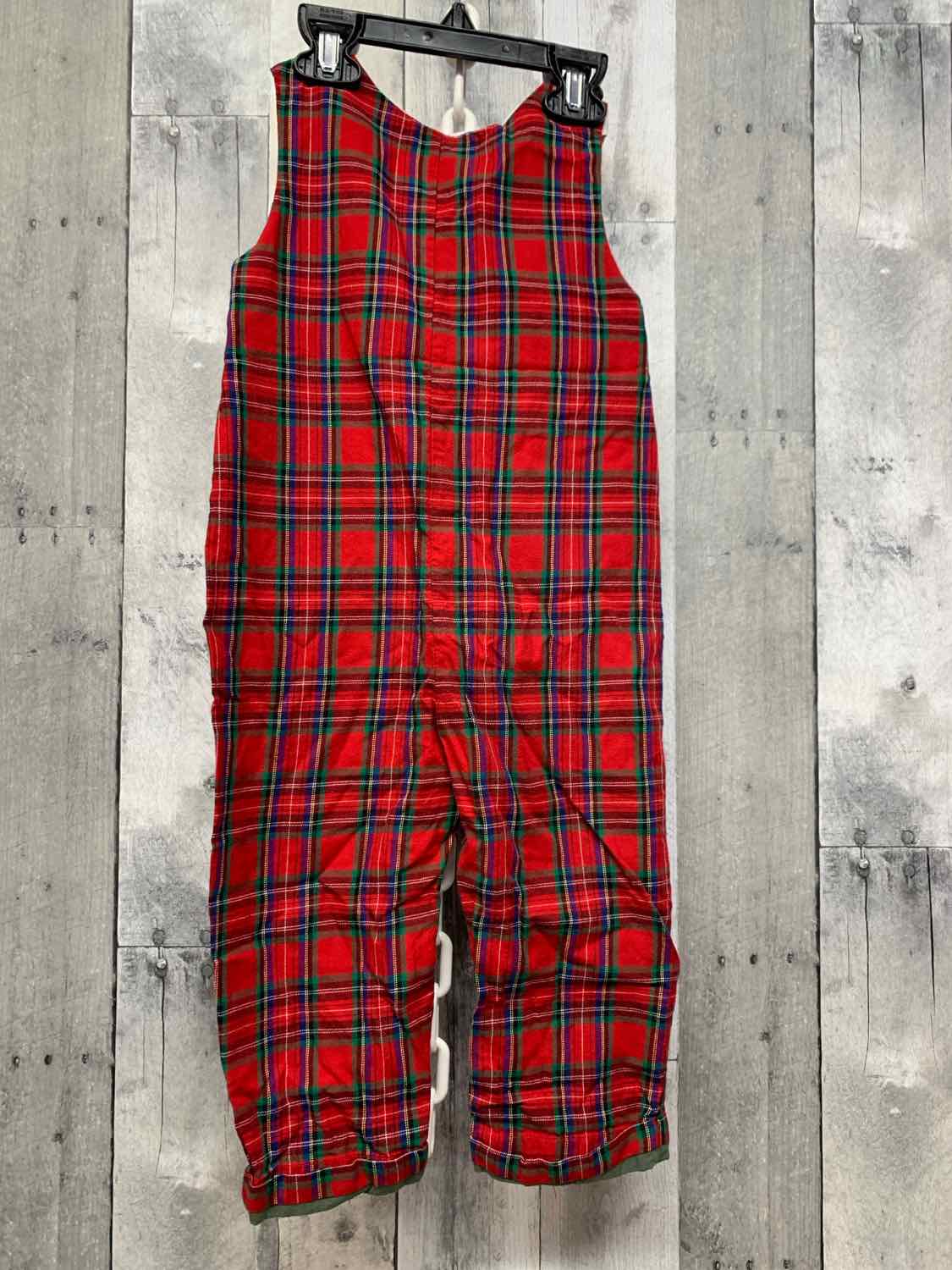 Size 2T Red Plaid B Brand Romper