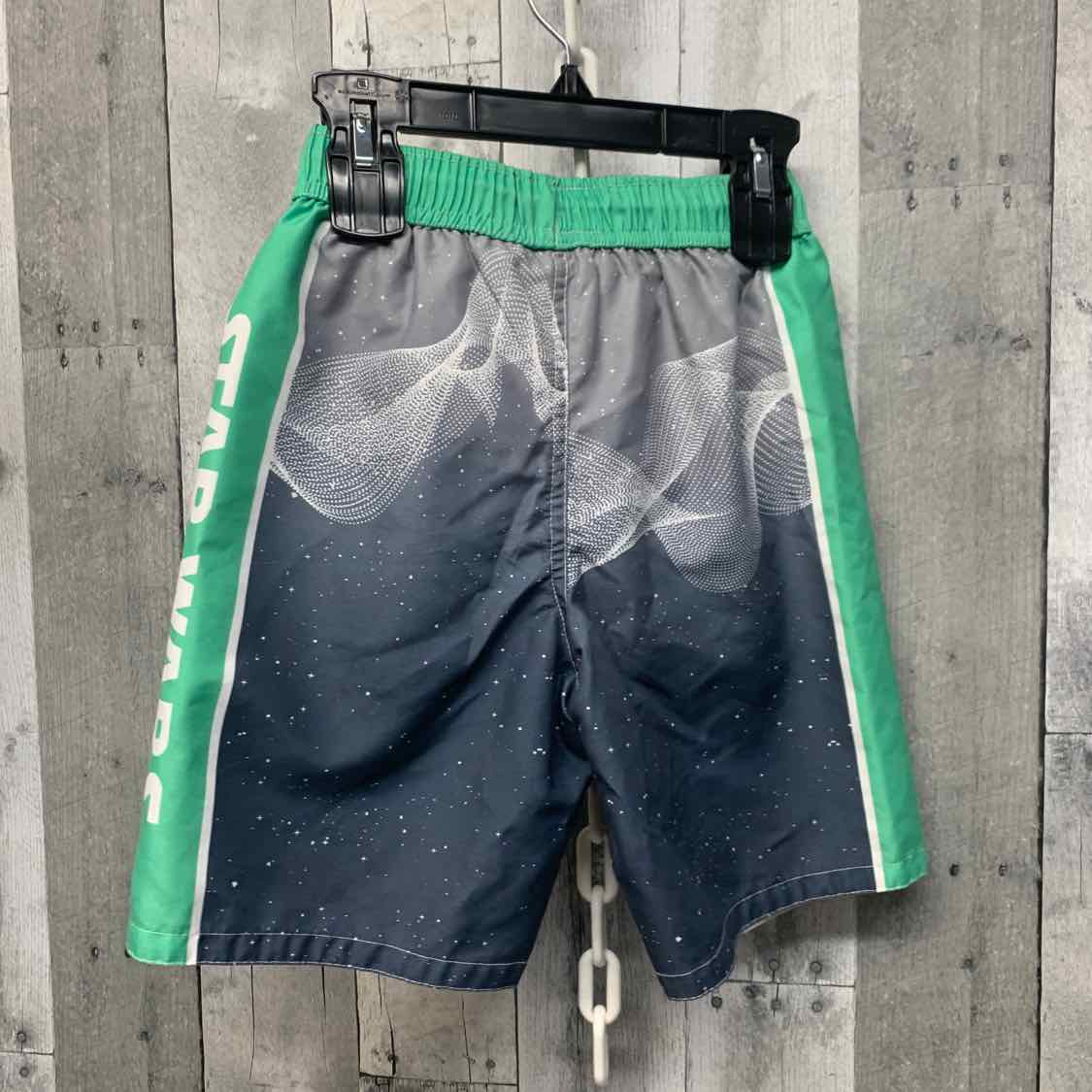 Size Large Gray/Green Star Wars Swim Trunks
