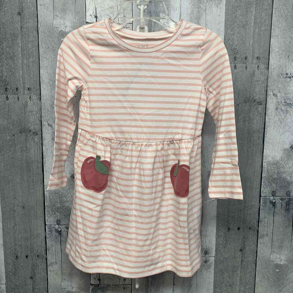 Size 2T White/Pink Carter's LS Dress
