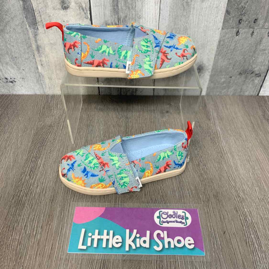 Size 9 Blue Print Toms Sneakers