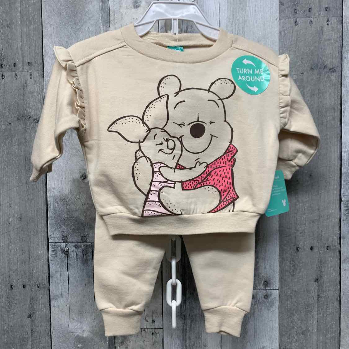 Size 0-3 Months Ivory Print Disney Shirt/Pants
