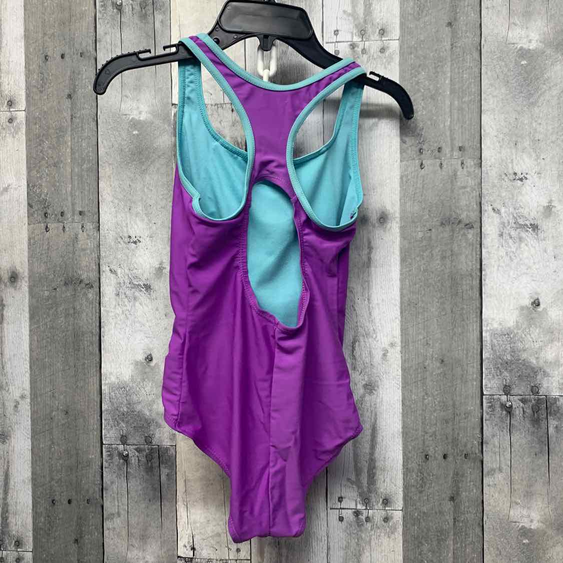 Size 10 Purple/Blue ZeroXposur Swim Suit - 1pc