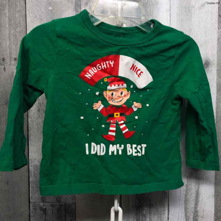 Size 12-18 Months Green Graphic Children's Place Long Sleeve Shirt