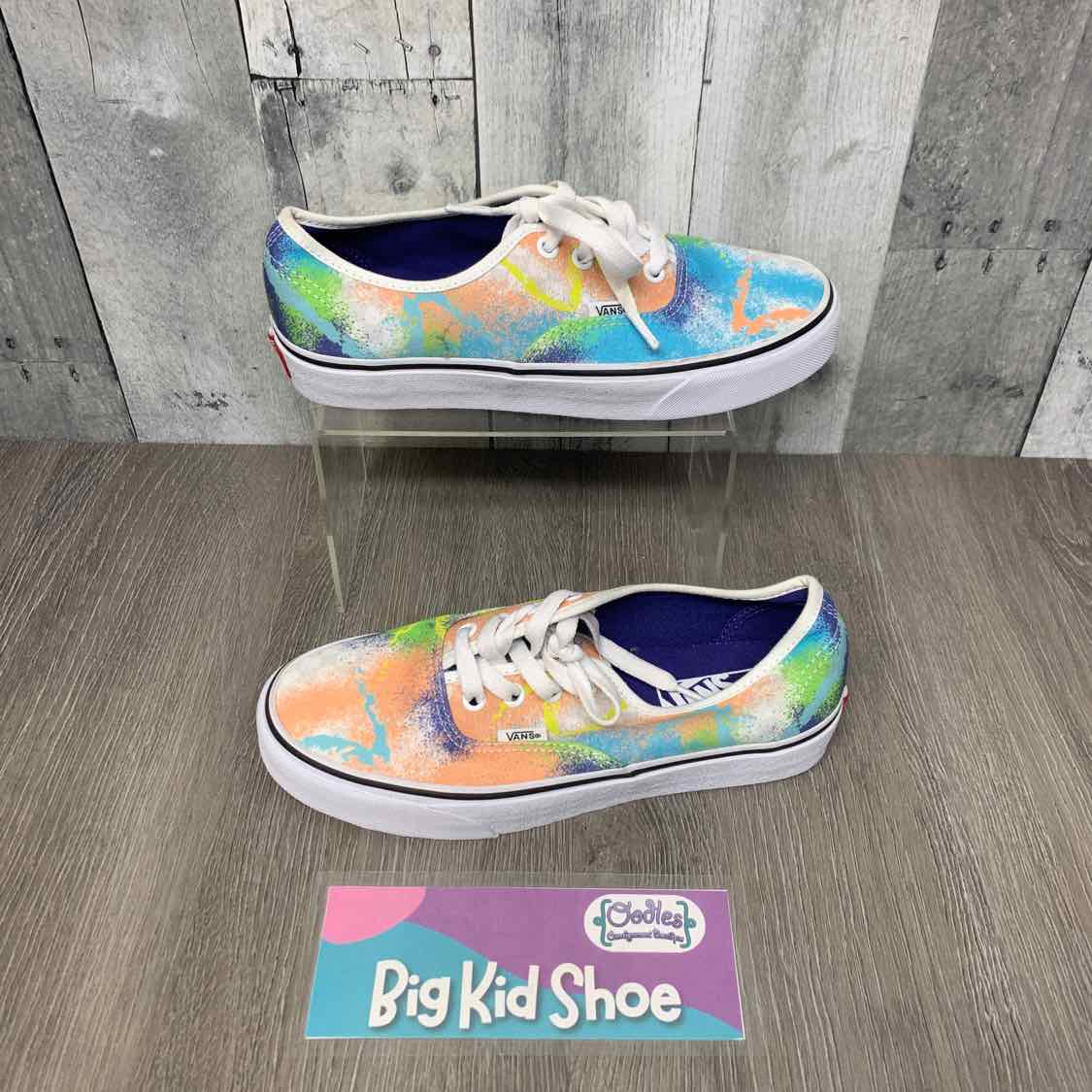 Size 5.5 Blue/Coral Vans Sneakers