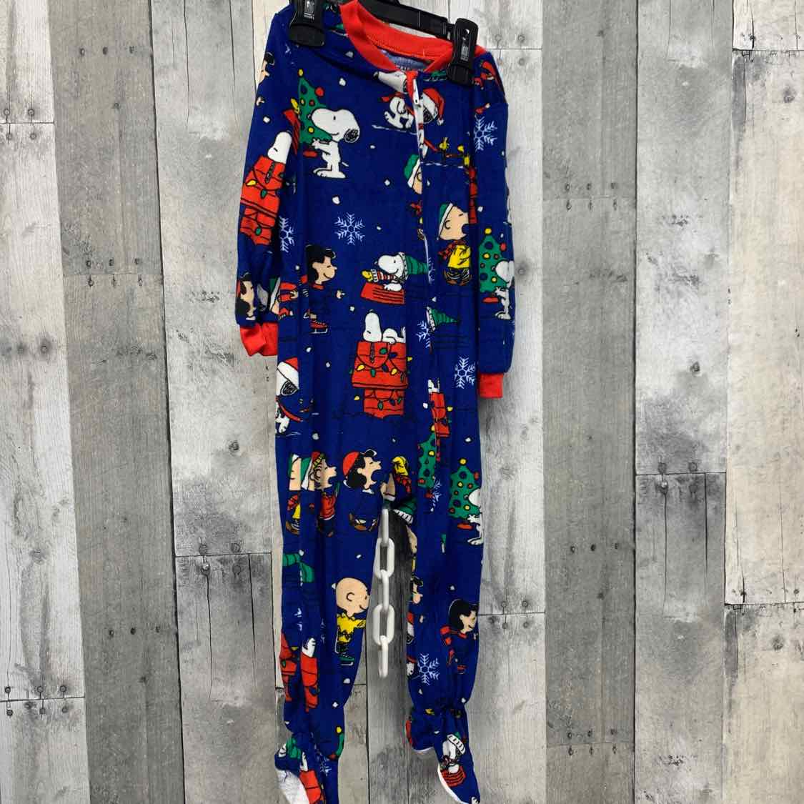 Size 24 Months Blue Print Peanuts Footy PJs