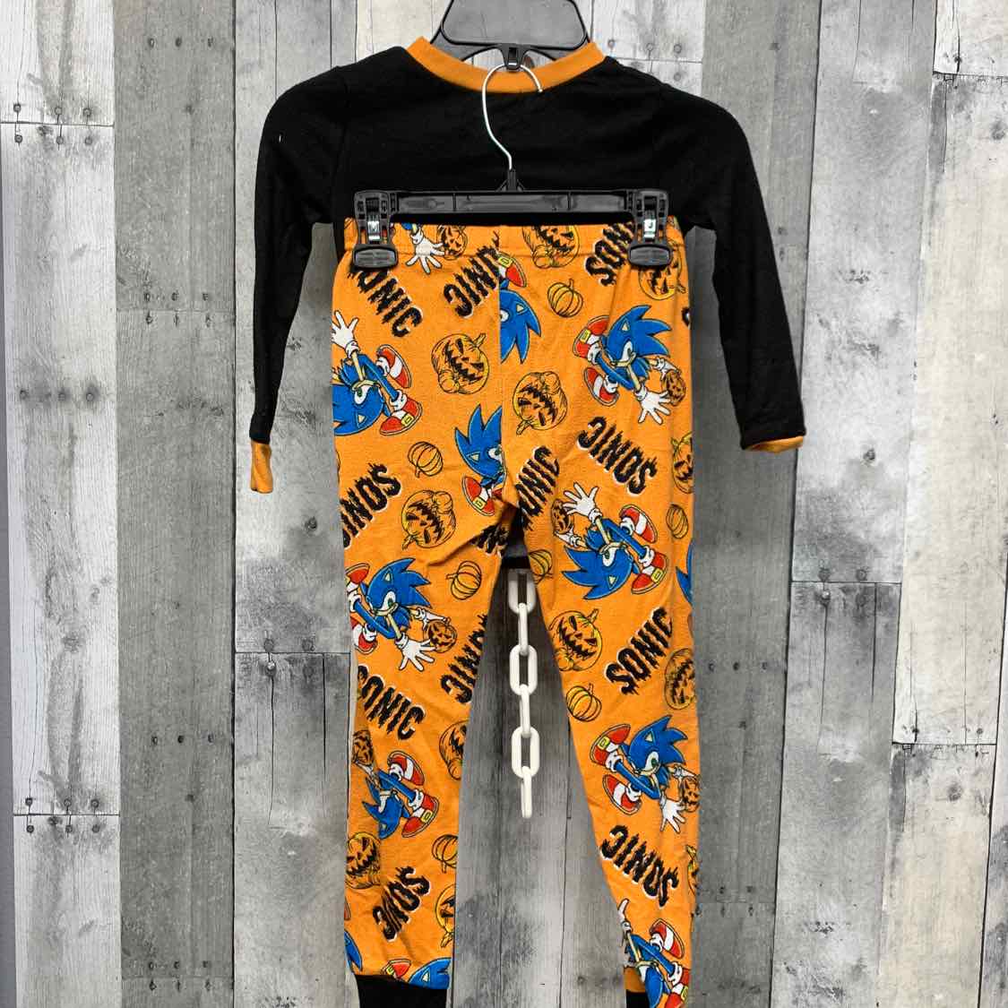 Size 6 Black/Orange B Brand 2pc PJs