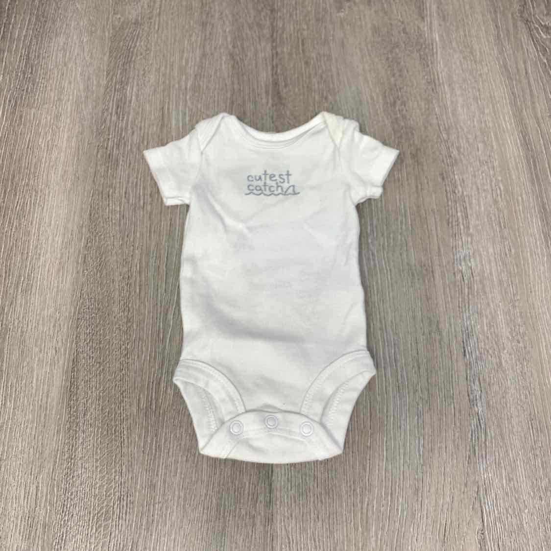 Size Preemie White/Blue Child of Mine Bodysuit - OodlesCB