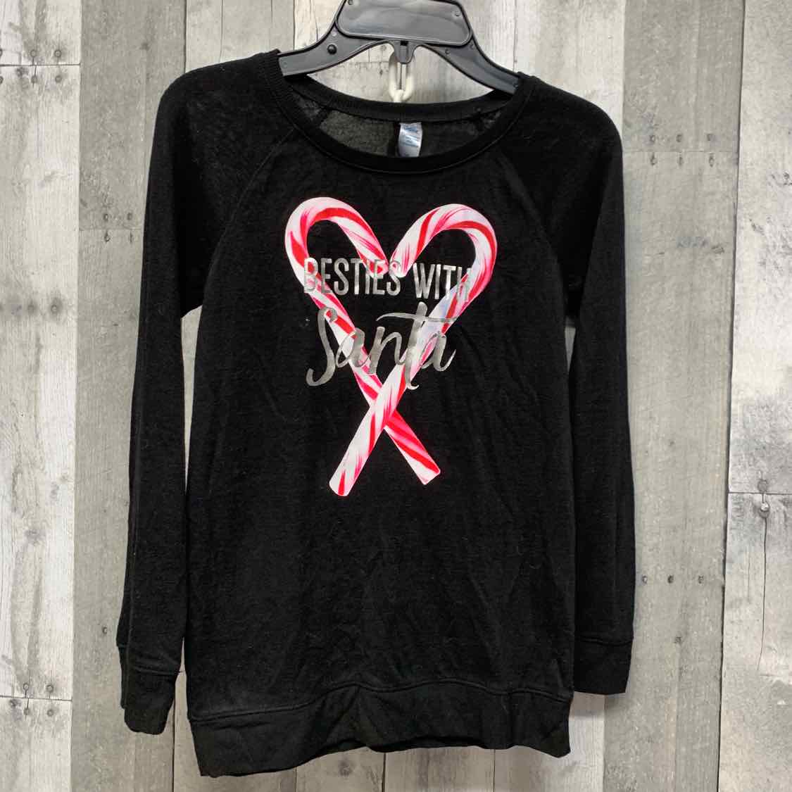 Size 10 Black Graphic Justice Long Sleeve Shirt