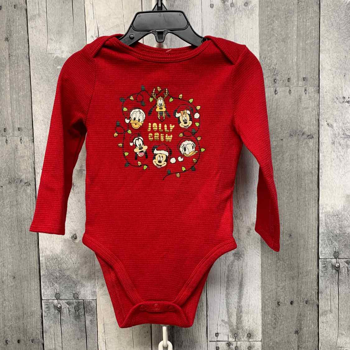 Size 24 Months Red Print Disney Bodysuit
