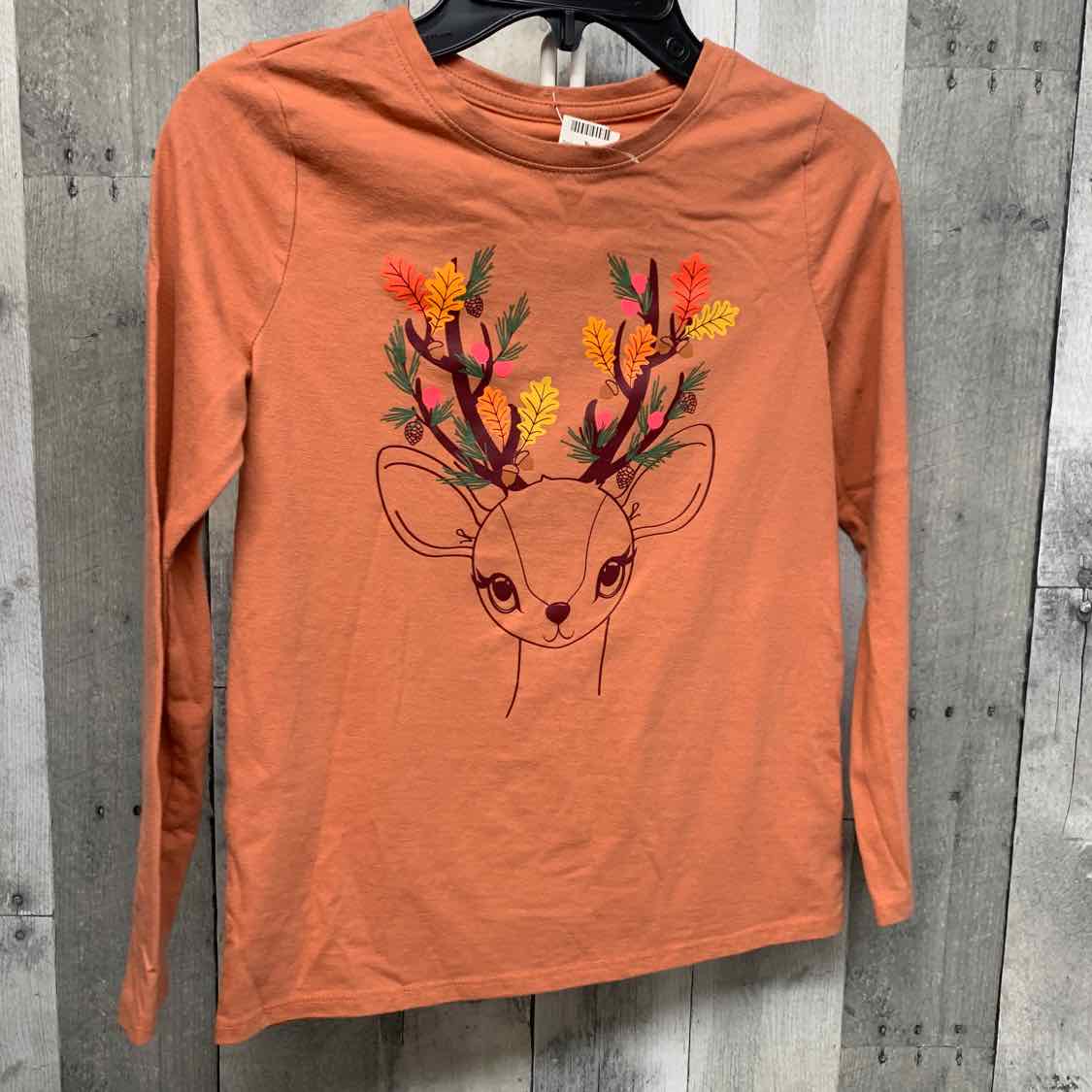 Size 7/8 Orange Graphic Cat & Jack Long Sleeve Shirt