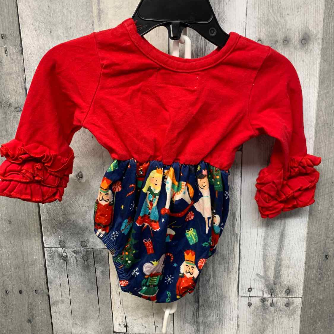 Size 3-6 Months Red/Navy Name Brand Romper