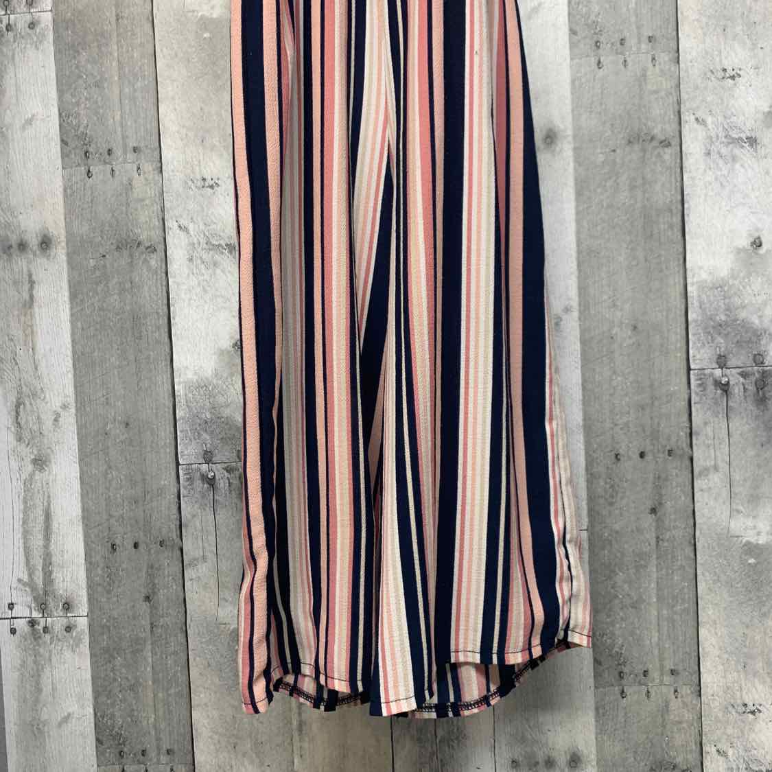 Size XSmall Pink/Navy Beautees Romper - OodlesCB