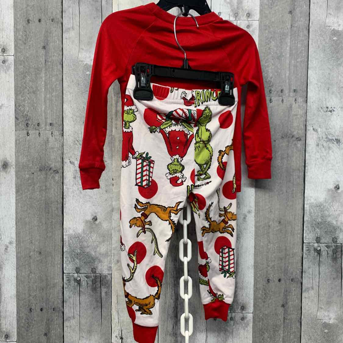 Size 2T Red/White Dr Seuss 2pc PJs