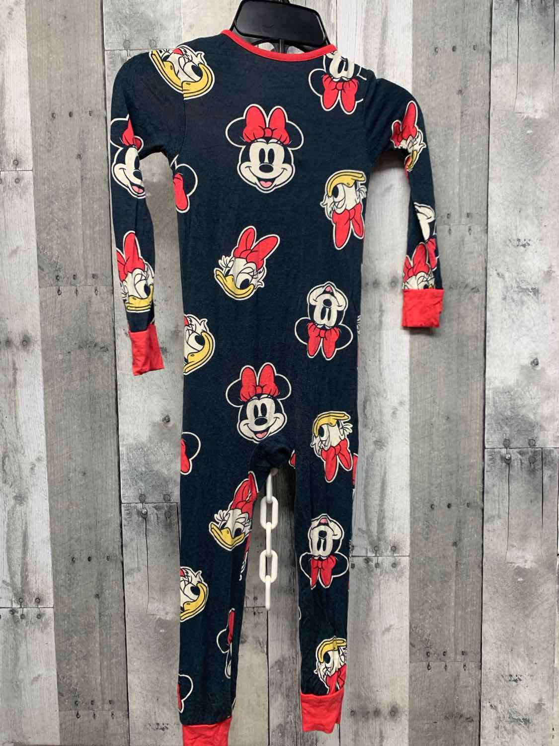 Size 4T Gray Print Disney Footy PJs
