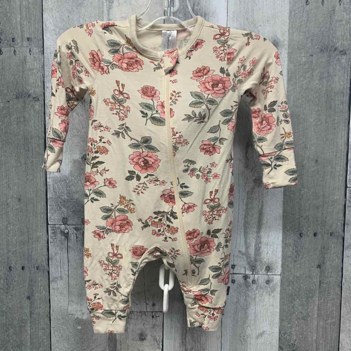 Size 0-3 Months Tan/Pink Modern Moments by Gerber Footy PJs